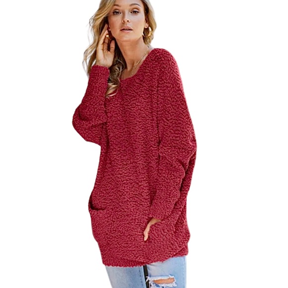 Umgee Oversized Knit Tunic Sweater - Picture 1 of 6